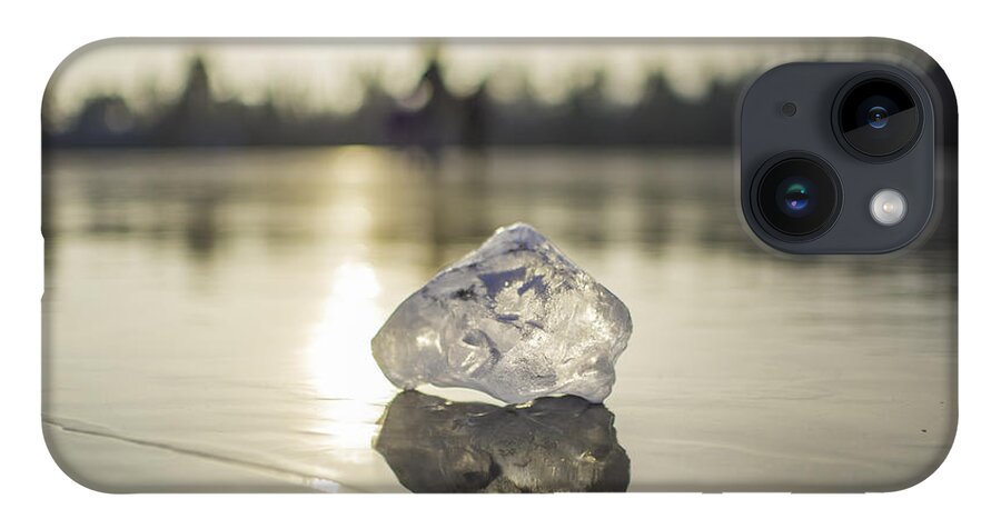 Alex Blondeau iPhone 14 Case featuring the photograph Ice Puck on Little Rock Lake by Alex Blondeau
