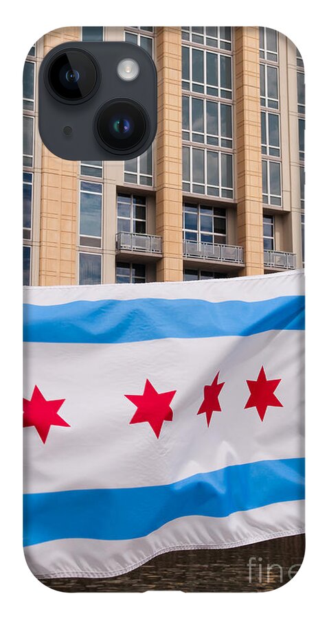 Flag iPhone Case featuring the photograph Illinois flag by Dejan Jovanovic