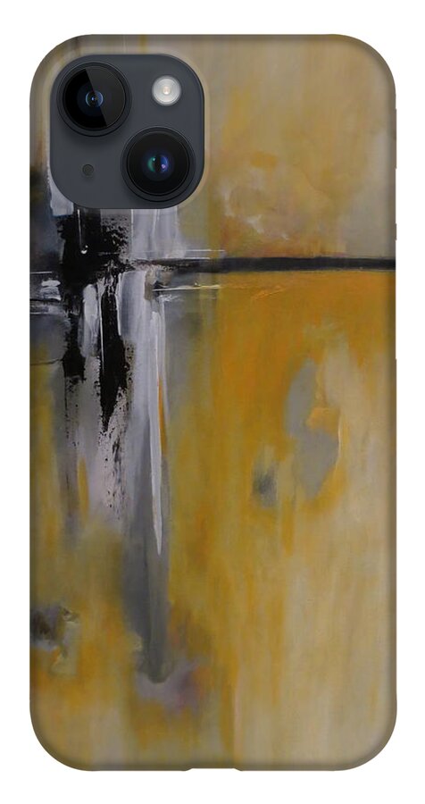 Abstract iPhone 14 Case featuring the painting Imagine That by Soraya Silvestri