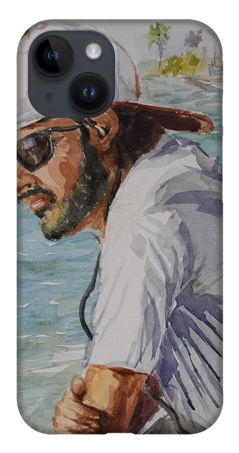 On The Boat iPhone 14 Case featuring the painting In Tuned by Jyotika Shroff