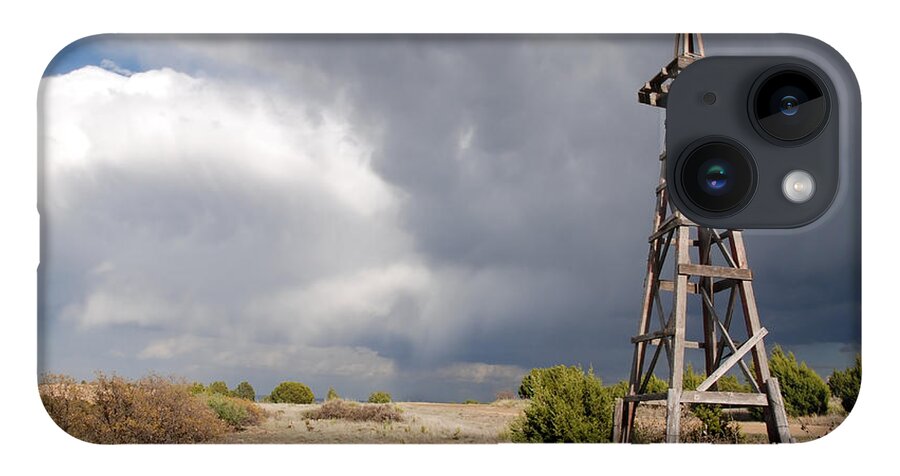 Abandoned iPhone 14 Case featuring the photograph Incoming Storm on the High Plains Horizontal by Melany Sarafis