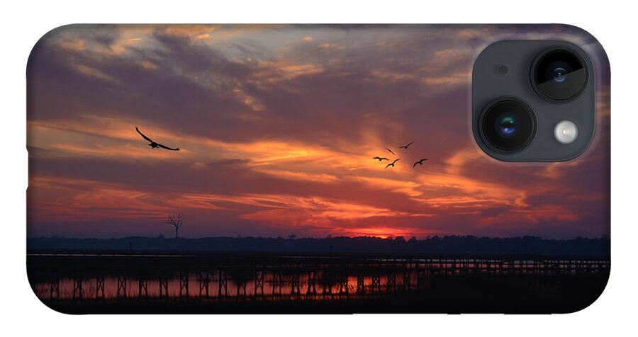 Sunset iPhone 14 Case featuring the photograph Inlet Sunrise by Kathy Baccari