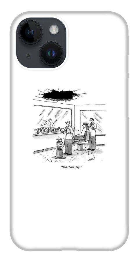 Inside Of A Barbershop There Is A Hole iPhone 14 Case