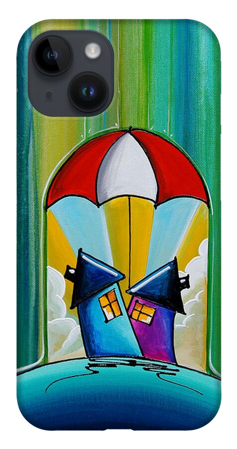 Love iPhone 14 Case featuring the painting I've Got You Babe by Cindy Thornton