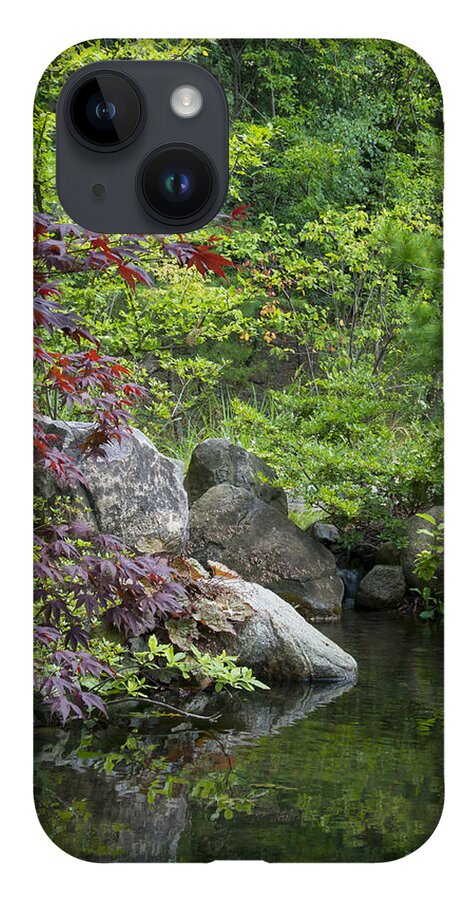 Serene iPhone 14 Case featuring the photograph Japanese Garden by Larry Bohlin
