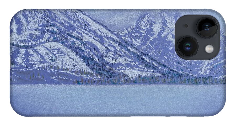 Landscape iPhone 14 Case featuring the pastel Jenny Lake - Grand Tetons by Michele Myers