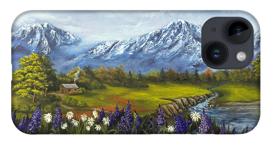 Landscape iPhone 14 Case featuring the painting Jessy's View by Darice Machel McGuire