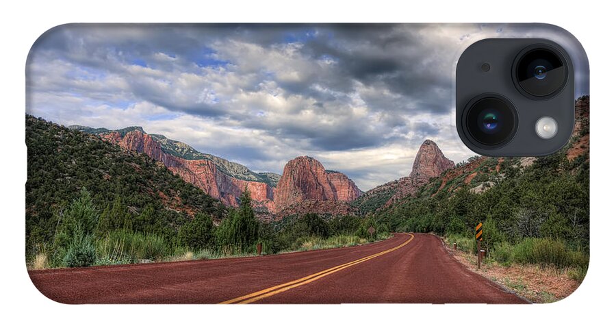 Road iPhone 14 Case featuring the photograph Kolob Canyon by Eddie Yerkish