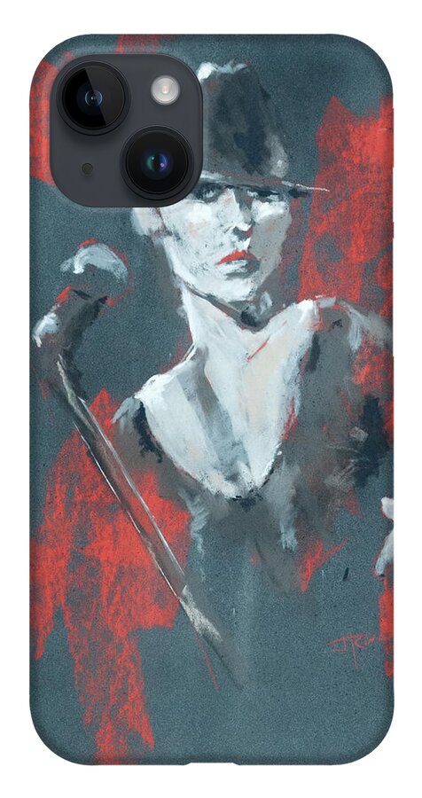 Pastel iPhone 14 Case featuring the pastel Lady Blues by Jim Fronapfel