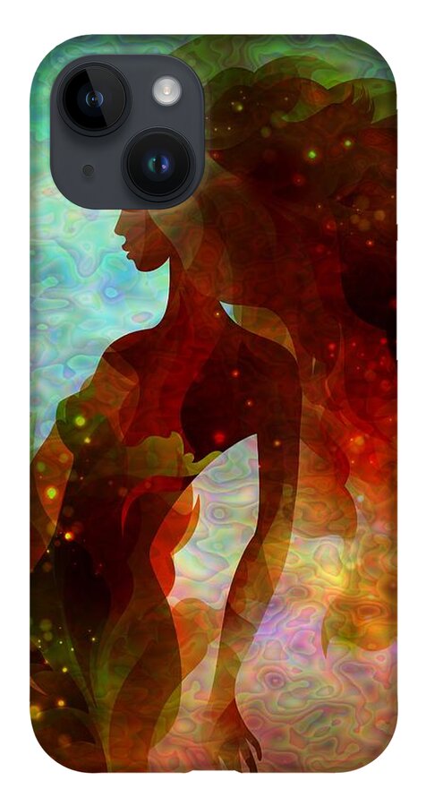 Woman iPhone Case featuring the digital art Lady Mermaid by Lilia D