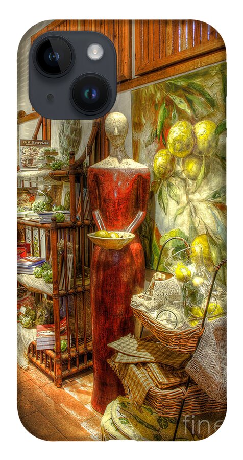 Hdr Process iPhone 14 Case featuring the photograph Lady With Lemons by Mathias 