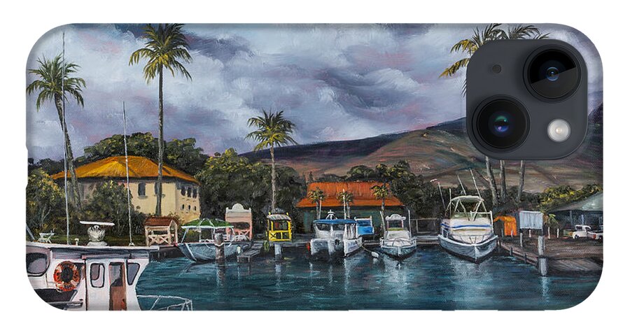 Landscape iPhone 14 Case featuring the painting Lahaina Harbor by Darice Machel McGuire