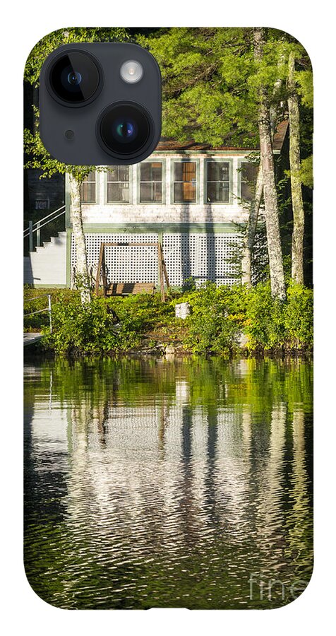 Maine iPhone 14 Case featuring the photograph Lake cabin by Steven Ralser