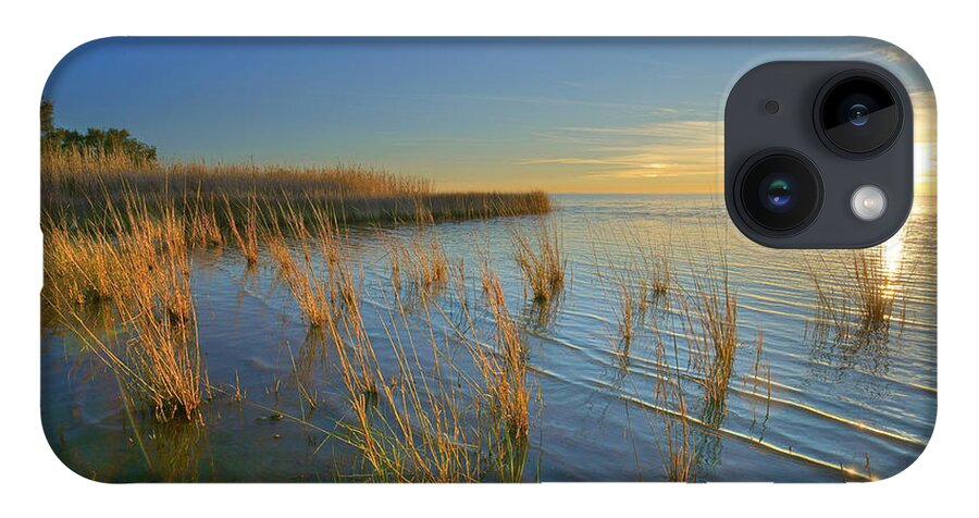 Tim Fitzharris iPhone 14 Case featuring the photograph Lake Pontchartrain At Sunset Louisiana by Tim Fitzharris