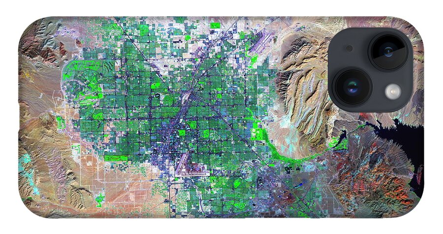Geography iPhone Case featuring the photograph Las Vegas by Mda Information Systems/science Photo Library