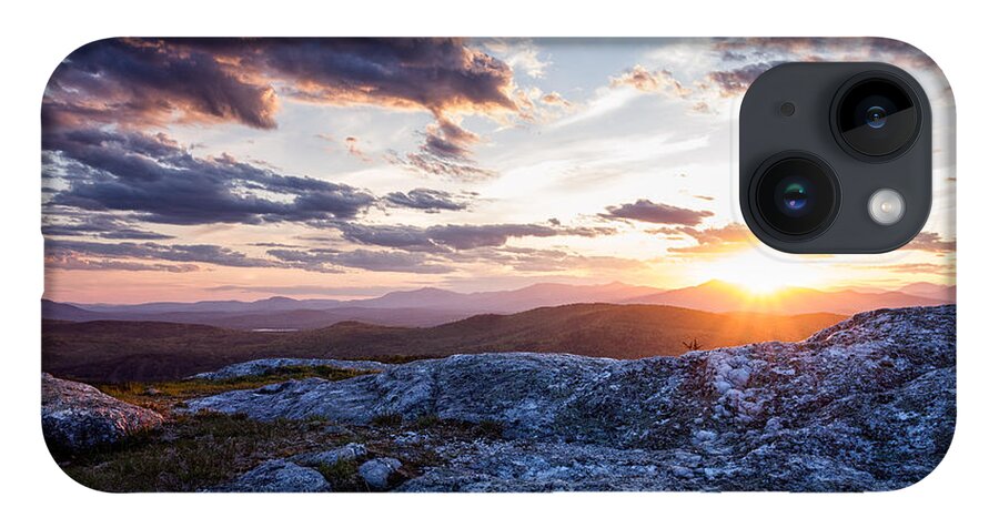 Eaton iPhone 14 Case featuring the photograph Last Rays. Sunset On Foss Mountain. by Jeff Sinon