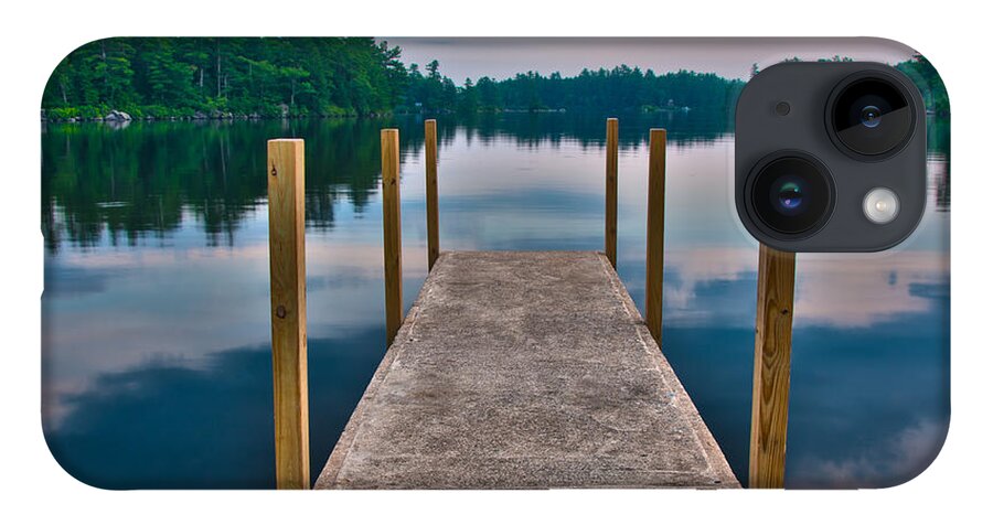 Moultonborough iPhone 14 Case featuring the photograph Lees Mills Dock by Brenda Jacobs