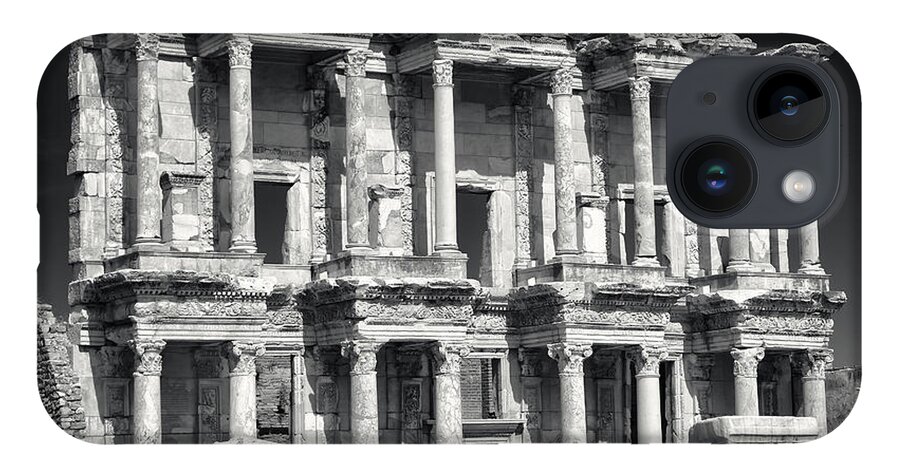Library iPhone 14 Case featuring the photograph Library of Celsus Ruins at Ephesus by Brad Brizek