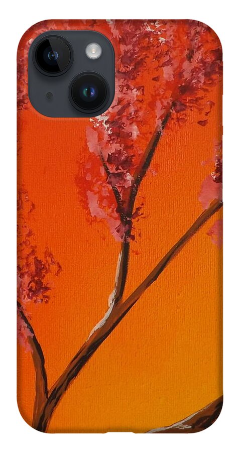 Living Loving Tree iPhone 14 Case featuring the painting Living Loving Tree top left by Darren Robinson