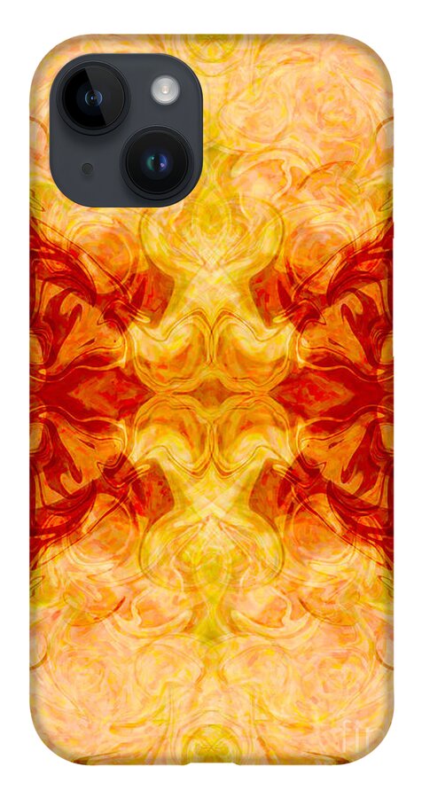 5x7 iPhone 14 Case featuring the painting Love Multiplied Many Times Abstract Love Artwork by Omaste Witkowski