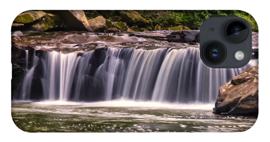 Waterfall iPhone 14 Case featuring the photograph Lower Swallow falls center section by Flees Photos