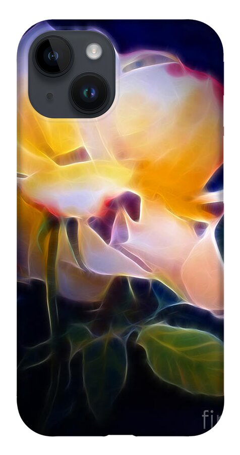 Floral iPhone 14 Case featuring the painting Loy's Rose by Francine Dufour Jones