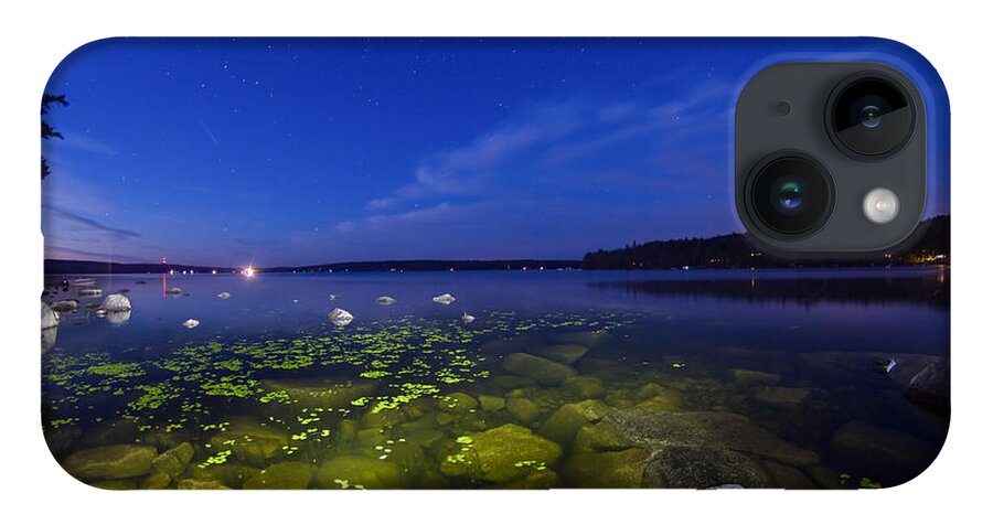 Night Photography iPhone 14 Case featuring the photograph Luminous Lake by Kirkodd Photography Of New England
