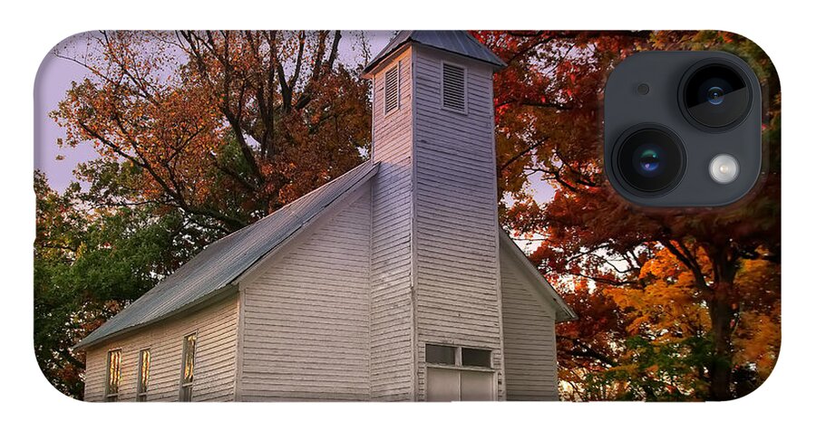 Landscape iPhone 14 Case featuring the photograph First Sight of Freedom - Macedonia Missionary Baptist Church by Flees Photos