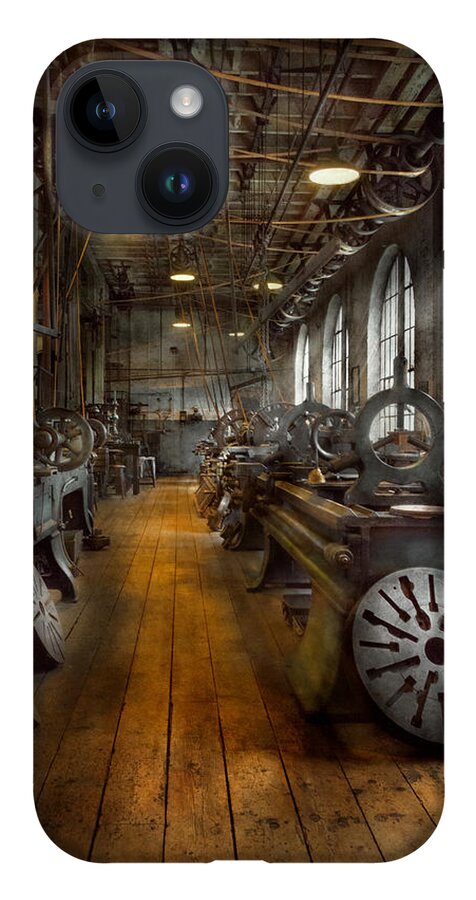 Machinist iPhone 14 Case featuring the photograph Machinist - Lathes - The original Lather Disc by Mike Savad