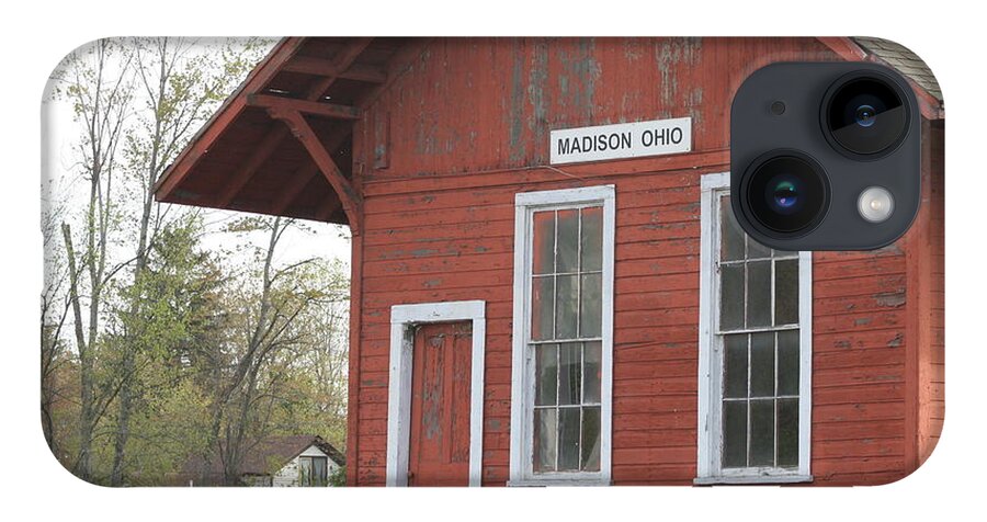 Depot iPhone 14 Case featuring the photograph Madison Ohio Freight Station by Valerie Collins