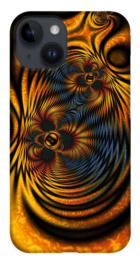 Abstract iPhone 14 Case featuring the digital art Maillie's Garden by Judi Suni Hall