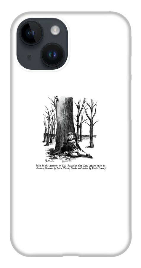 Man In The Autumn Of Life Recalling Old Love iPhone 14 Case
