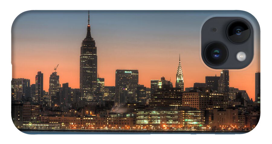 Clarence Holmes iPhone 14 Case featuring the photograph Manhattan Skyline and Pre-Sunrise Sky I by Clarence Holmes