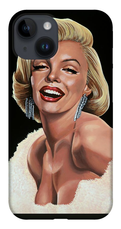 Marilyn Monroe iPhone 14 Case featuring the painting Marilyn Monroe by Paul Meijering