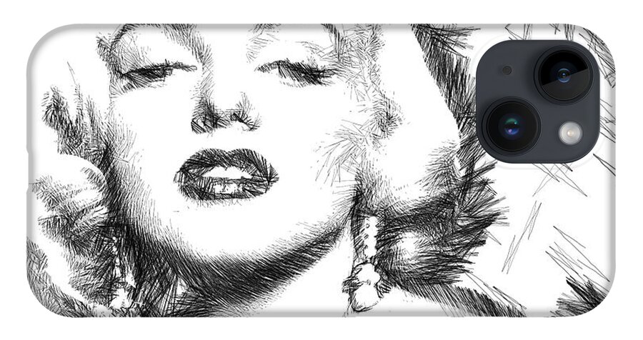 Marilyn Monroe iPhone Case featuring the digital art Marilyn Monroe - The One and Only by Rafael Salazar