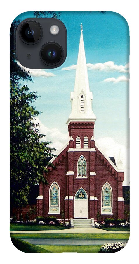 Methodist iPhone Case featuring the painting Methodist Church by Glenn Pollard