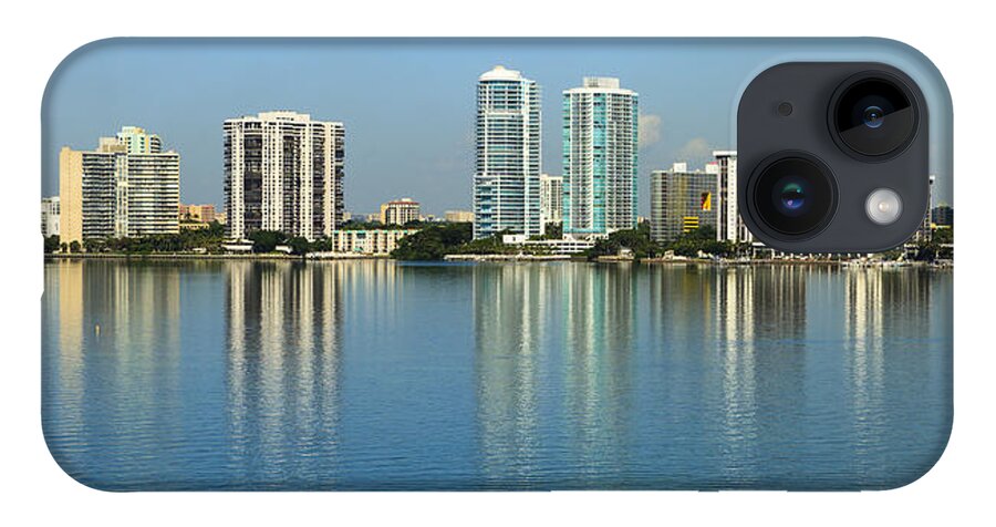 Architecture iPhone 14 Case featuring the photograph Miami Brickell Skyline by Raul Rodriguez