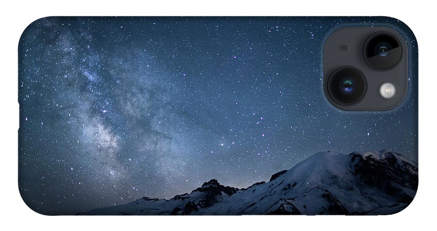 Scenics iPhone Case featuring the photograph Milky Way Over Mount Rainier by Ed Leckert