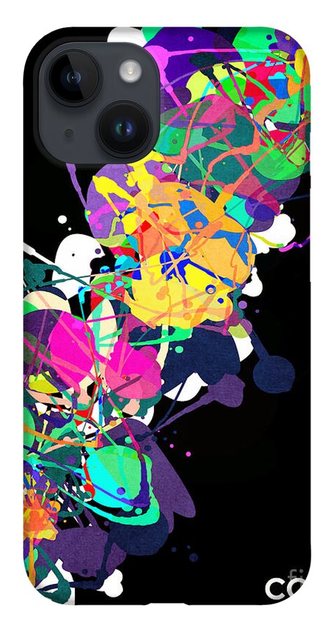 Mixed Media iPhone 14 Case featuring the digital art Mixed Media Colors 1 by Phil Perkins