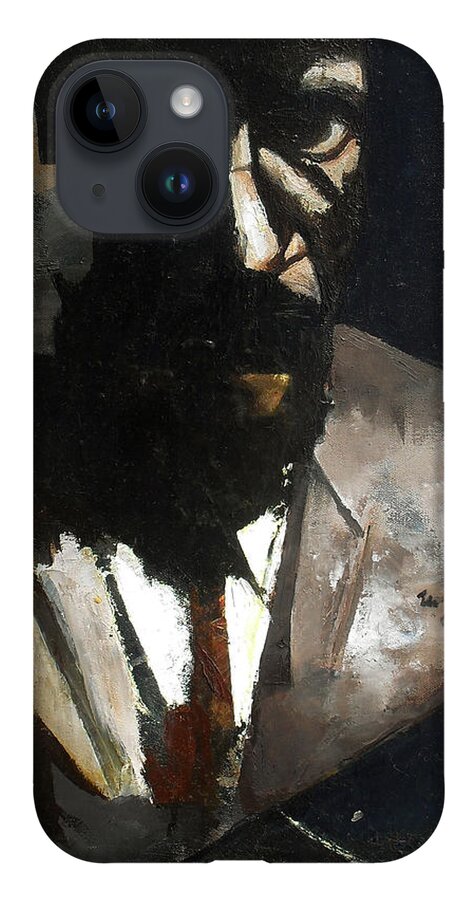 Thelonious Monk Jazz Piano Portrait iPhone Case featuring the painting Monk by Martel Chapman