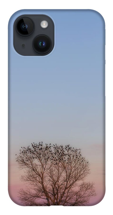 Kansas iPhone 14 Case featuring the photograph Moonrise over Blackbirds by Rob Graham