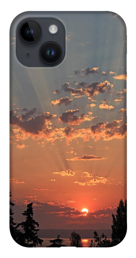Sunrise iPhone 14 Case featuring the photograph Morning Rays by E Faithe Lester