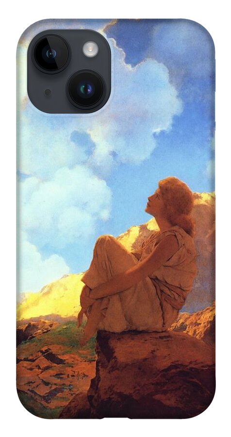 Maxfield Parrish iPhone 14 Case featuring the painting Morning Spring by Maxfield Parrish