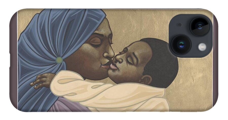 Mother And Child Of Kibeho iPhone Case featuring the painting Mother and Child of Kibeho 211 by William Hart McNichols