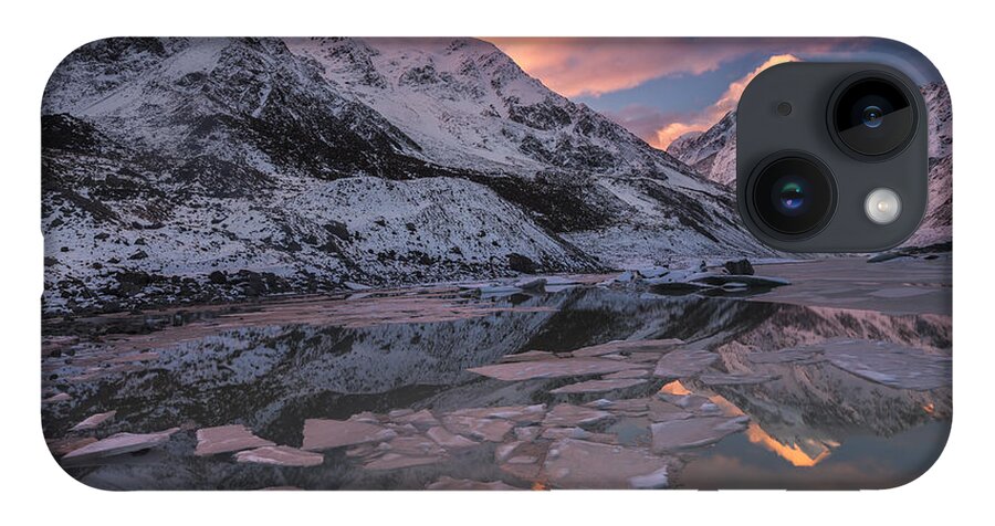 Colin Monteath iPhone 14 Case featuring the photograph Mount Cook And Mueller Lake In Mount by Colin Monteath