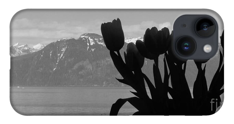 Mountains iPhone 14 Case featuring the photograph Mountains and Tulips by Laura Wong-Rose