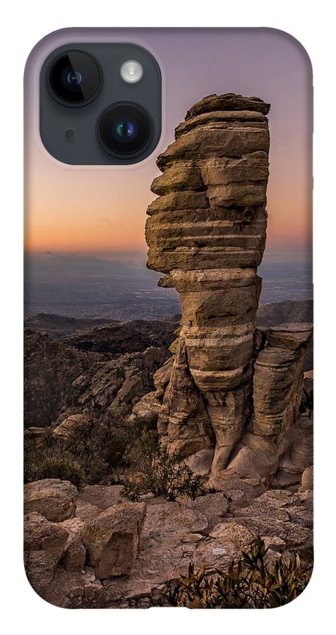Landscape iPhone 14 Case featuring the photograph Mt. Lemmon Hoodoo by Chris Bordeleau
