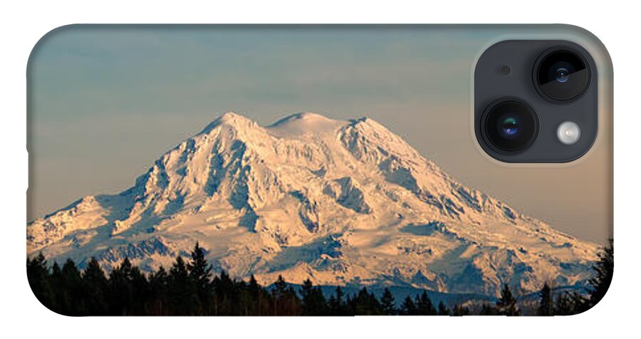 Mt Rainier iPhone 14 Case featuring the photograph Mt Rainier Winter Panorama by Mary Jo Allen