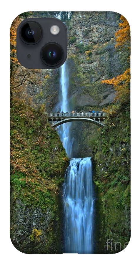 Multnomah iPhone Case featuring the photograph Multnomah Double Plunge by Adam Jewell