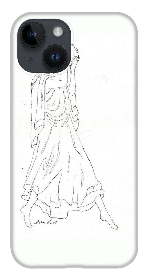 Muses iPhone 14 Case featuring the painting Terpsichore Muse of Dance by Maria Hunt